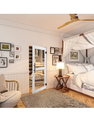 Pendeltür - Country Weiss Rustikal Model 21-modernes Zuhause