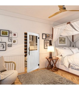 Pendeltür - Country Weiss Rustikal Model 22-modernes Zuhause