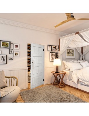 Pendeltür - Country Weiss Rustikal Model 30-modernes Zuhause