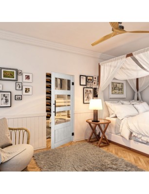Pendeltür - Country Weiss Rustikal Model 32-modernes Zuhause