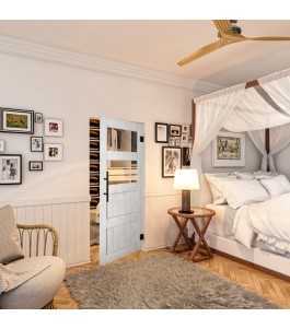 Pendeltür - Country Weiss Rustikal Model 33-modernes Zuhause