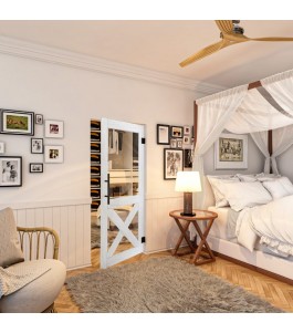 Pendeltür - Country Weiss Rustikal Model 51-modernes Zuhause