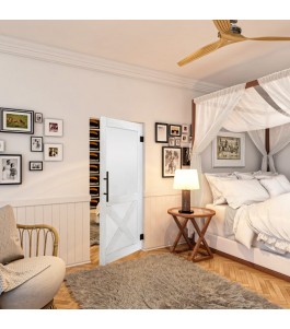 Pendeltür - Country Weiss Rustikal Model 53-modernes Zuhause