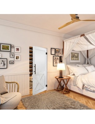 Pendeltür - Country Weiss Rustikal Model 54-modernes Zuhause