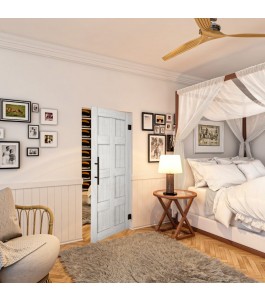Pendeltür - Country Weiss Rustikal Model 60-modernes Zuhause