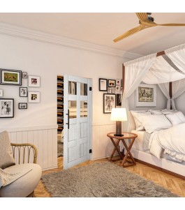 Pendeltür - Country Weiss Rustikal Model 62-modernes Zuhause