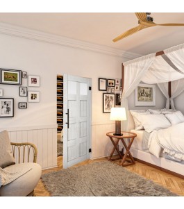 Pendeltür - Country Weiss Rustikal Model 66-modernes Zuhause