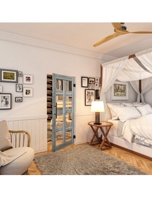 Pendeltür - Country Bunt geplankt Model 61-modernes Zuhause