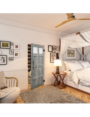 Pendeltür - Country Bunt geplankt Model 66-modernes Zuhause