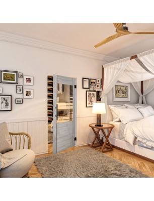 Pendeltür - Country Graueiche Model 12 - modernes Zuhause