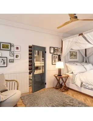 Pendeltür - Country Schwarz gebeizt Model 12