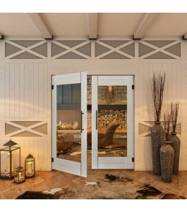 Pendeltür - Country Weiss Rustikal Model 12-modernes Zuhause