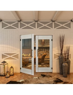 Pendeltür - Country Weiss Rustikal Model 12-modernes Zuhause