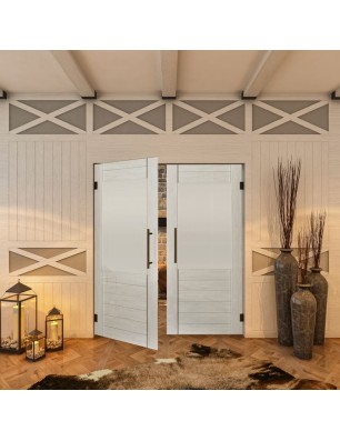 Pendeltür - Country Weiss Rustikal Model 13-modernes Zuhause