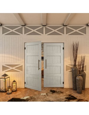 Pendeltür - Country Weiss Rustikal Model 30-modernes Zuhause