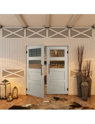 Pendeltür - Country Weiss Rustikal Model 33-modernes Zuhause
