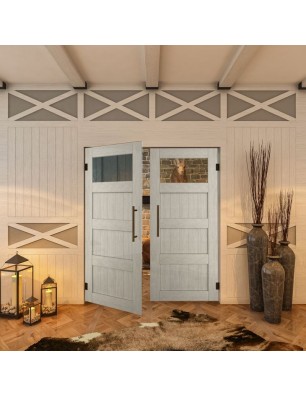 Pendeltür - Country Weiss Rustikal Model 34-modernes Zuhause