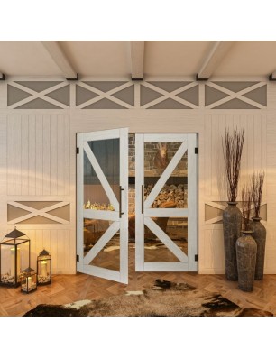 Pendeltür - Country Weiss Rustikal Model 41-modernes Zuhause