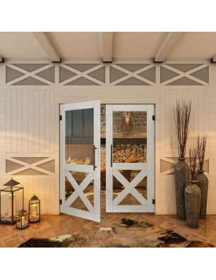 Pendeltür - Country Weiss Rustikal Model 51-modernes Zuhause