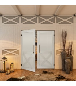Pendeltür - Country Weiss Rustikal Model 53-modernes Zuhause