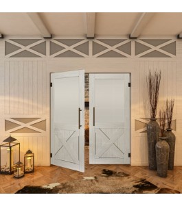 Pendeltür - Country Weiss Rustikal Model 54-modernes Zuhause