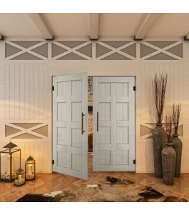 Pendeltür - Country Weiss Rustikal Model 60-modernes Zuhause