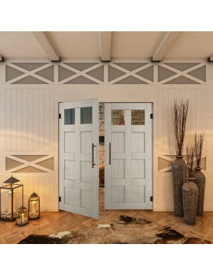 Pendeltür - Country Weiss Rustikal Model 63-modernes Zuhause