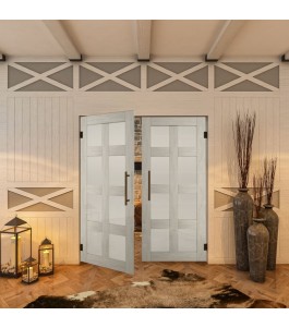 Pendeltür - Country Weiss Rustikal Model 64-modernes Zuhause