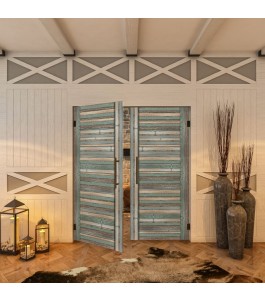 Pendeltür - Country Bunt geplankt Model 10-modernes Zuhause