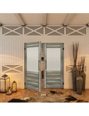 Pendeltür - Country Bunt geplankt Model 14-modernes Zuhause