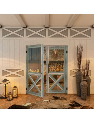 Pendeltür - Country Bunt geplankt Model 51-modernes Zuhause