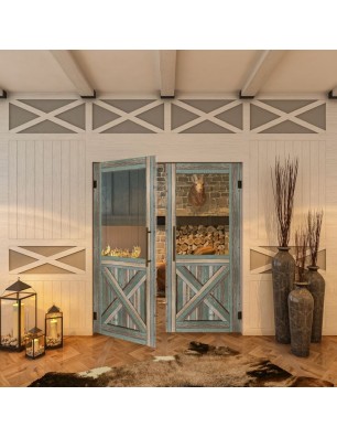 Pendeltür - Country Bunt geplankt Model 52-modernes Zuhause
