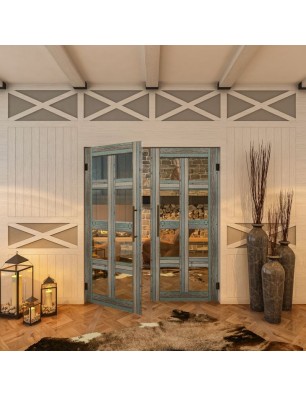 Pendeltür - Country Bunt geplankt Model 61-modernes Zuhause