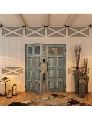 Pendeltür - Country Bunt geplankt Model 63-modernes Zuhause