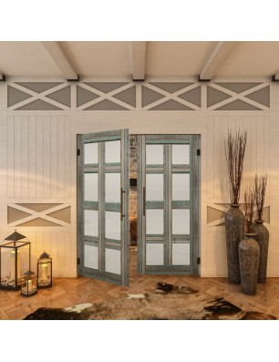 Pendeltür - Country Bunt geplankt Model 64-modernes Zuhause