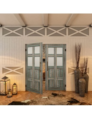 Pendeltür - Country Bunt geplankt Model 65-modernes Zuhause