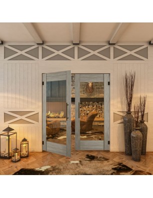 Pendeltür - Country Graueiche Model 11 - modernes Zuhause