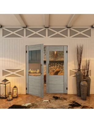 Pendeltür - Country Graueiche Model 12 - modernes Zuhause