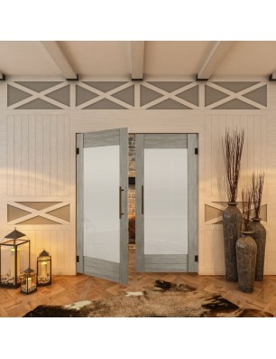 Pendeltür - Country Graueiche Model 13 - modernes Zuhause