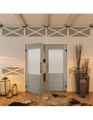 Pendeltür - Country Graueiche Model 14 - modernes Zuhause
