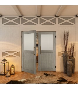 Pendeltür - Country Graueiche Model 24 - modernes Zuhause