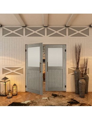 Pendeltür - Country Graueiche Model 24 - modernes Zuhause