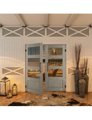 Pendeltür - Country Graueiche Model 32 - modernes Zuhause