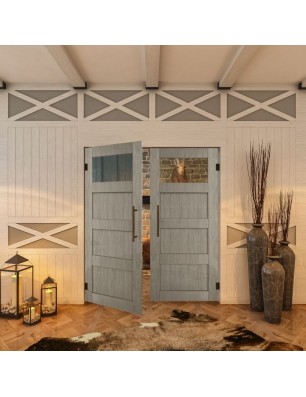 Pendeltür - Country Graueiche Model 34 - modernes Zuhause