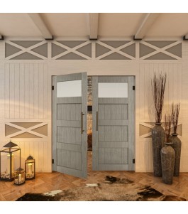 Pendeltür - Country Graueiche Model 38 - modernes Zuhause
