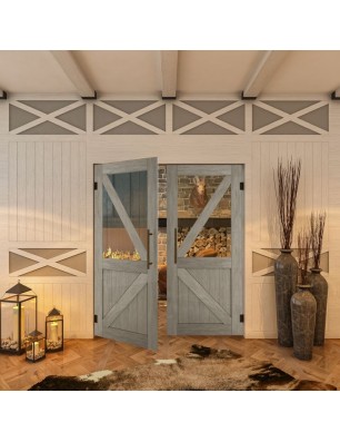 Pendeltür - Country Graueiche Model 42 - modernes Zuhause