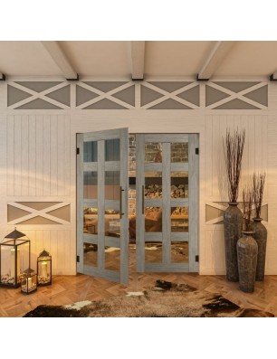 Pendeltür - Country Graueiche Model 61 - modernes Zuhause