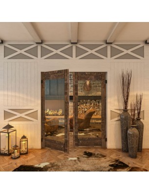 Pendeltür - Country Altholz Astig Model 11-modernes Zuhause