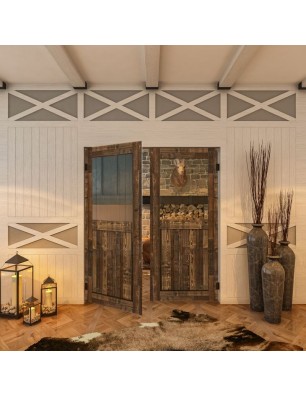 Pendeltür - Country Altholz Astig Model 21-modernes Zuhause