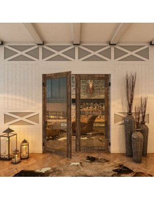 Pendeltür - Country Altholz Astig Model 22-modernes Zuhause